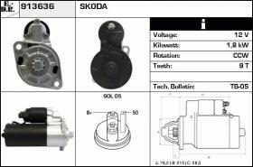 BKN 913636 - ARRANQUE SKODA,VW