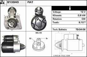 BKN 913940 - ARRANQUE FIAT,LANCIA,AUTOBIANCHI