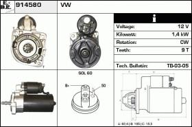 BKN 914580 - Motor de arranque