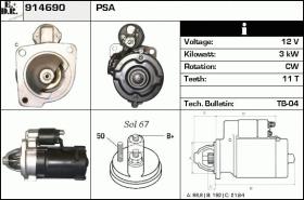 BKN 914690 - Motor de arranque