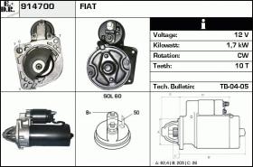 BKN 914700 - Motor de arranque