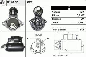 BKN 914860 - ARRANQUE OPEL,VAUXHALL