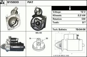 BKN 915930 - Motor de arranque