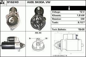 BKN 916240 - Motor de arranque
