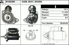 BKN 916290 - Motor de arranque