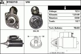 BKN 916310 - ARRANQUE VW,FORD