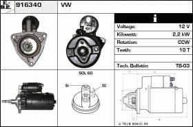 BKN 916340 - ARRANQUE VW