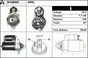 BKN 916880 - Motor de arranque