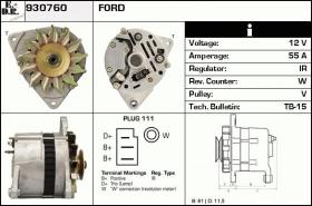 BKN 930760 - ALTERNADOR JCB,FORD