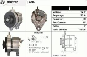 BKN 932781 - ALTERNADOR LADA,FIAT