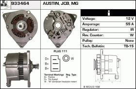 BKN 933464 - ALTERNADOR JCB,MASSEY FERGUSON TRAC