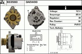 BKN 933593 - ALTERNADOR DAEWOO