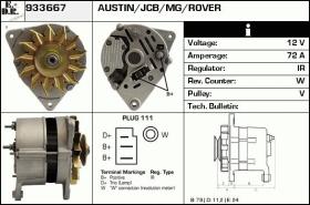 BKN 933667 - ALTERNADOR JCB AUSTIN ROVER MG