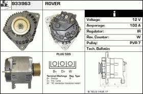 BKN 933963 - ALTERNADOR LAND ROVER