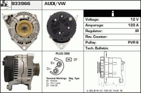 DELCO 933966 - ALTERNADOR AUDI,VW