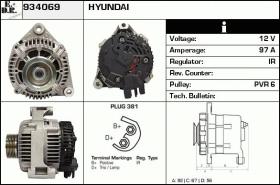 BKN 934069 - ALTERNADOR HYUNDAI