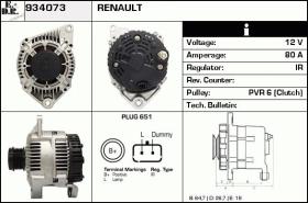 DELCO 934073 - ALTERNADOR RENAULT