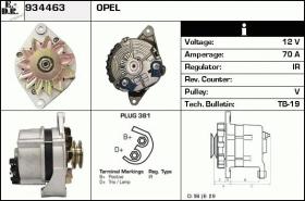 BKN 934463 - ALTERNADOR OPEL,VAUXHALL