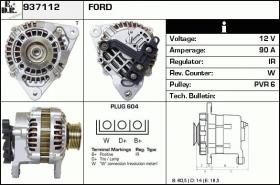 BKN 937112 - ALTERNADOR FORD