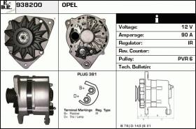 BKN 938200 - ALTERNADOR OPEL,VAUXHALL