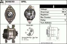 BKN 939230 - ALTERNADOR OPEL,VAUXHALL