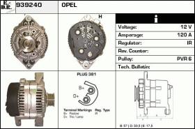 BKN 939240 - ALTERNADOR OPEL,VAUXHALL