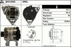 BKN 941250 - ALTERNADOR OPEL,VAUXHALL