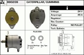 BKN 990209 - ALTERNADOR CUMMINS CATERPILLAR KOMA